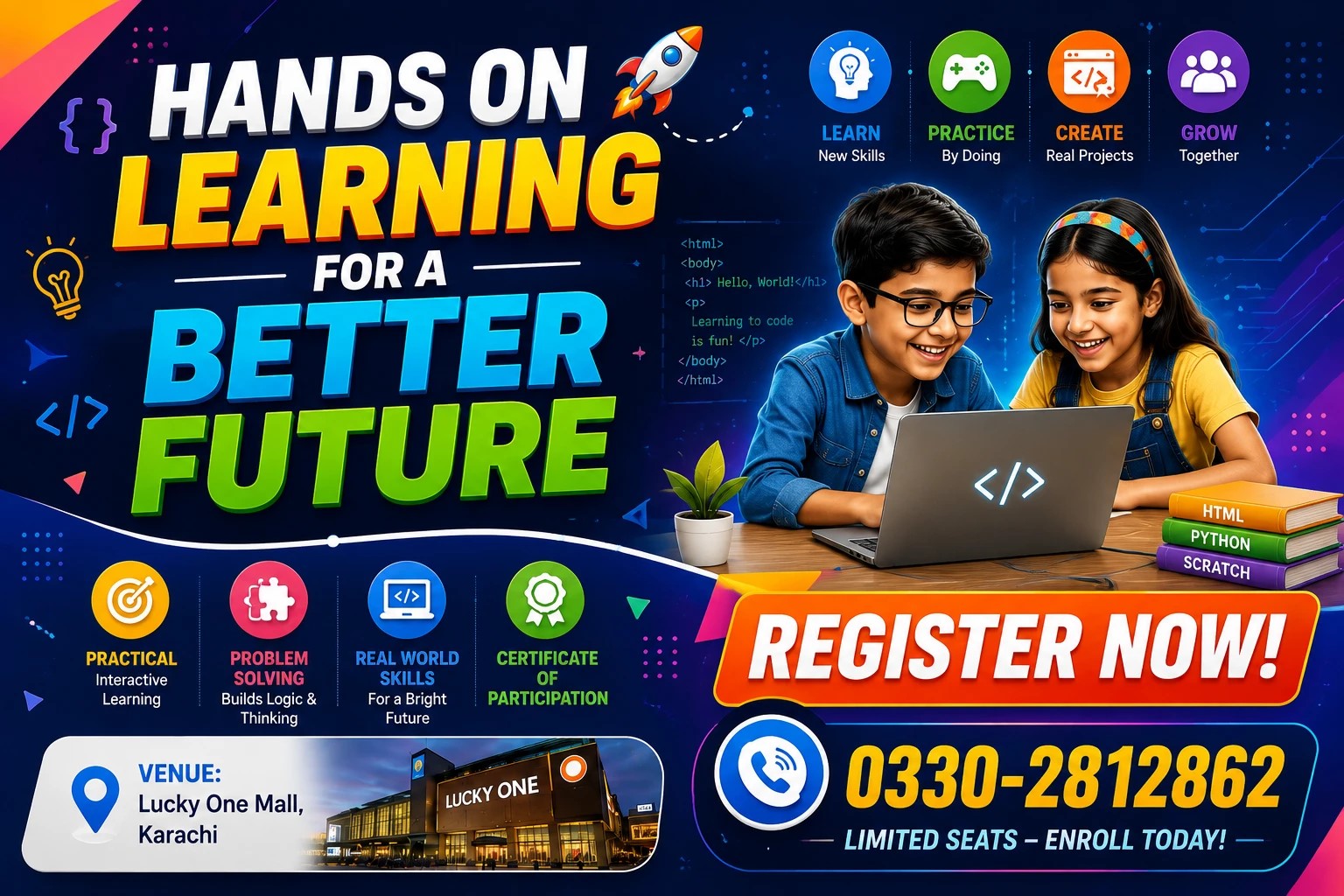 Two students learning on a laptop